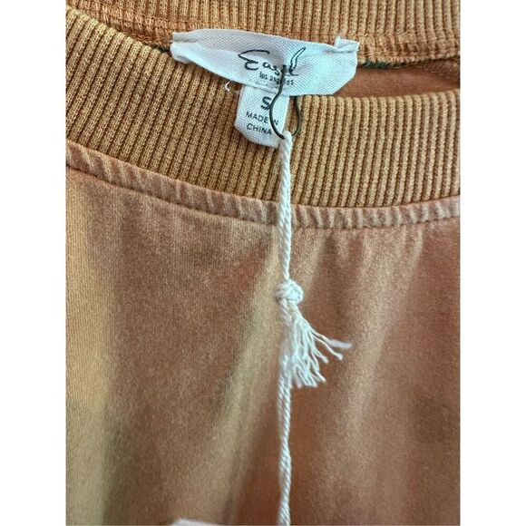 Size S Easel Los Angeles Color Mixed Long Sleeve Washed Top - Picture 8 of 9